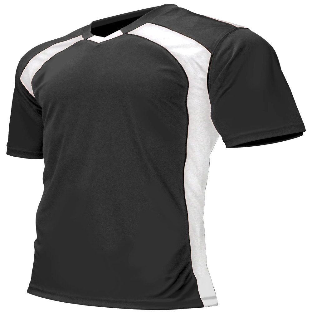 Epic Youth Madrid V-Neck Black/White Soccer Jersey M
