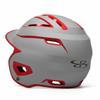 Boombah DEFCON Batting Helmet Sleek Profile Gray/Red NOSCAE - Size Junior 6 1/4" - 7" view 3