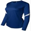 Epic Women's Style Long Sleeve Cooling Blue/White Volleyball Jersey S view 1