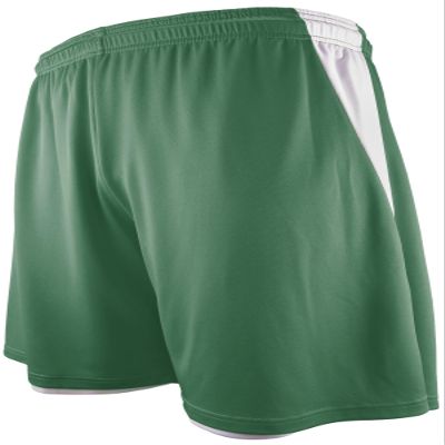 Epic Youth 9" / 7" Reversible Green/White Basketball Shorts L