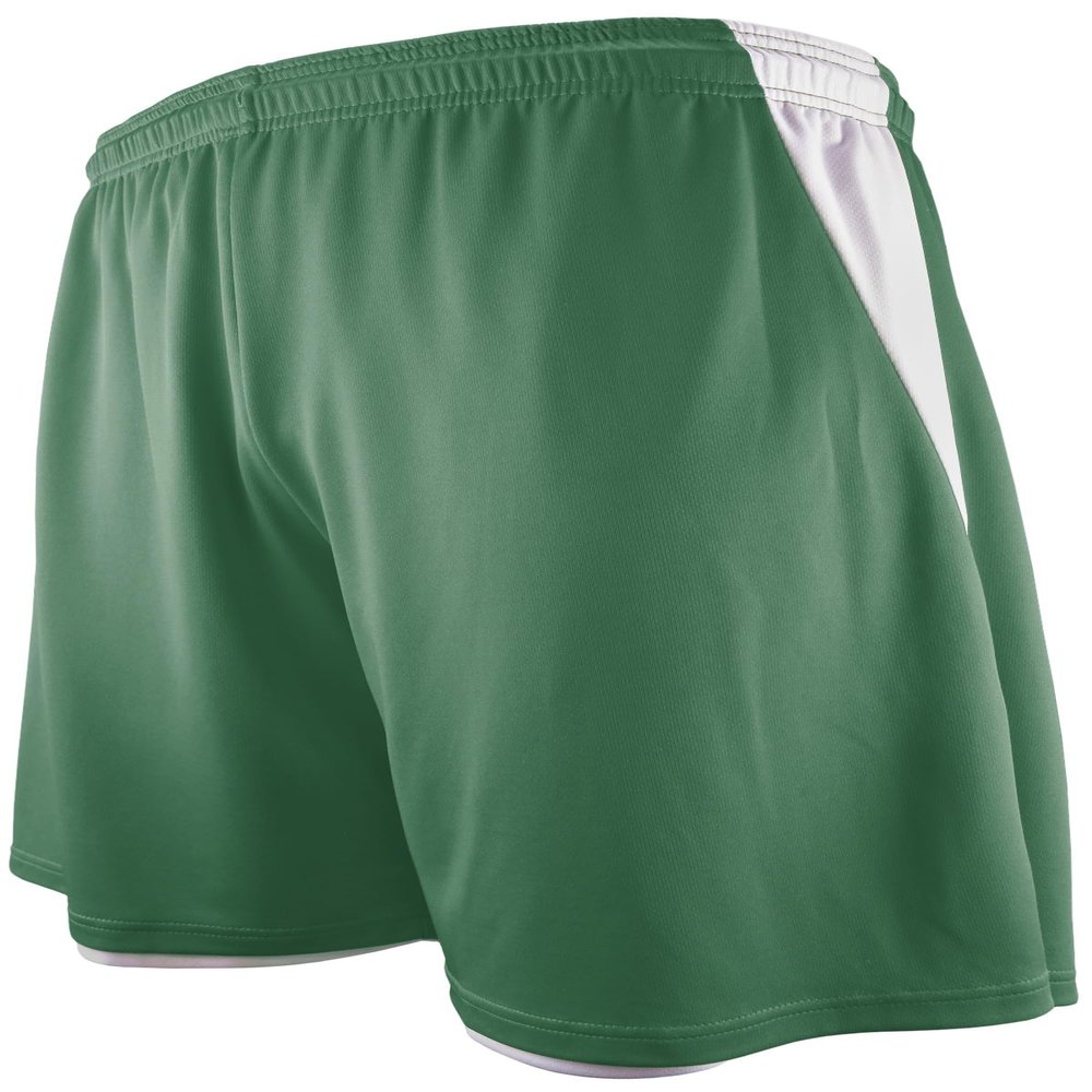 Epic Youth 9" / 7" Reversible Green/White Basketball Shorts L