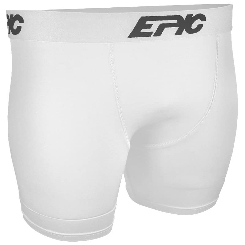 Epic Youth Wicking Compression Shorts White M