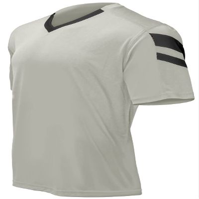 Epic Youth Munich V-Neck Grey/Black Soccer Jersey M