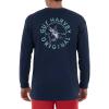 Guy Harvey Men's Circle Long Sleeve T-Shirt, Estate Blue/Circle, X-Large view 1