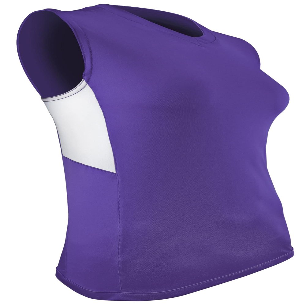 Epic Women's Line Drive Sleeveless Softball Jersey for Purple/White 2XL