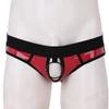 YiZYiF Men's Half Body Chest Harness Jockstrap Nylon Lingerie Set with Metal O Ring Underwear Red O-ring X-Large view 3