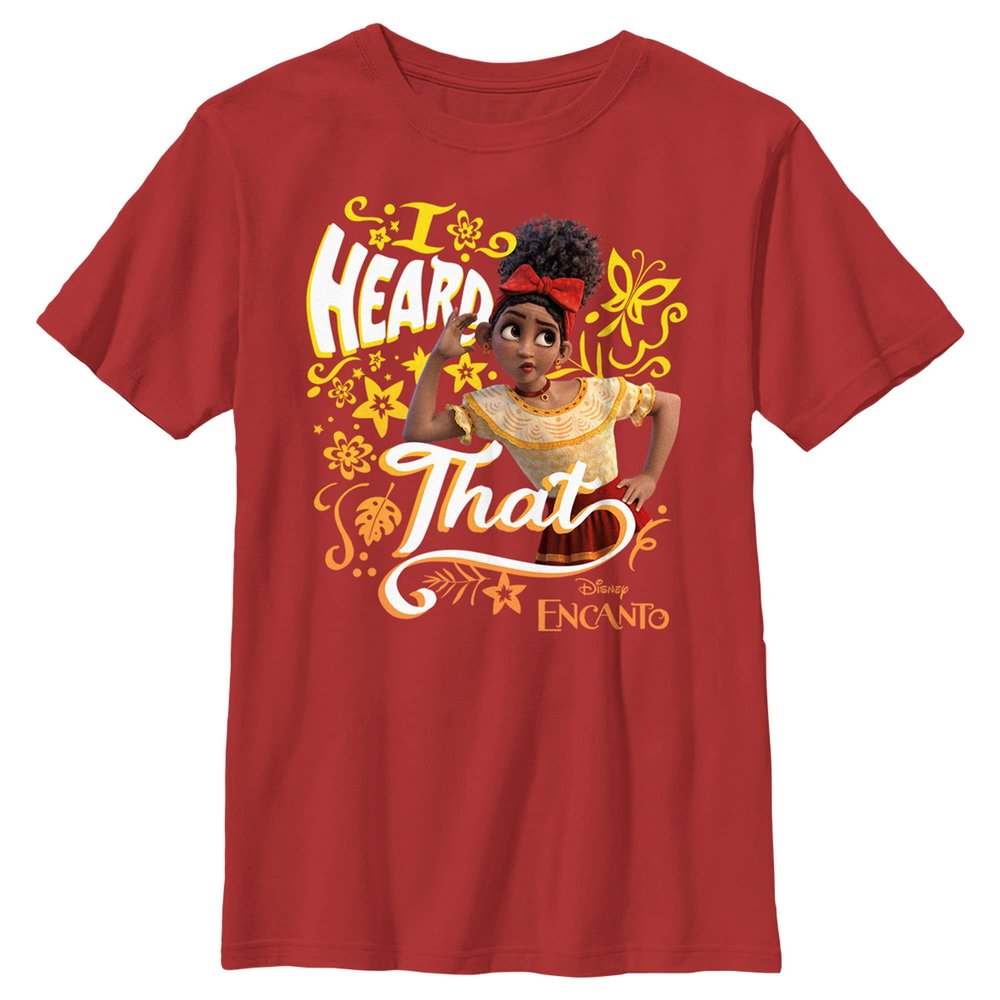 Disney Boy's Delores Heard T-Shirt, Red, X-Large