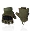 Glove Station The Combat - Fingerless Knuckle Tactical Gloves for Men - Motorcycle Gloves for Tactical Shooting, Airsoft, Hunting, Police Work and Hiking - Green, Medium view 1