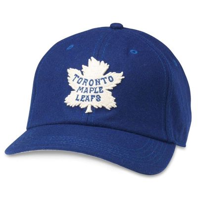 AMERICAN NEEDLE Toronto Maple Leafs Archive Legend National Hockey League Officially Licensed NHL Team Adjustable Buckle Strap Dad Hat, Royal (21005A-TML-ROY)