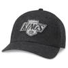 AMERICAN NEEDLE Los Angeles Kings Archive Legend National Hockey League Officially Licensed NHL Team Adjustable Buckle Strap Dad Hat, Black (21005A-LAK-BLK) view 1