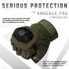 Glove Station The Combat - Fingerless Knuckle Tactical Gloves for Men - Motorcycle Gloves for Tactical Shooting, Airsoft, Hunting, Police Work and Hiking - Green, Small view 4