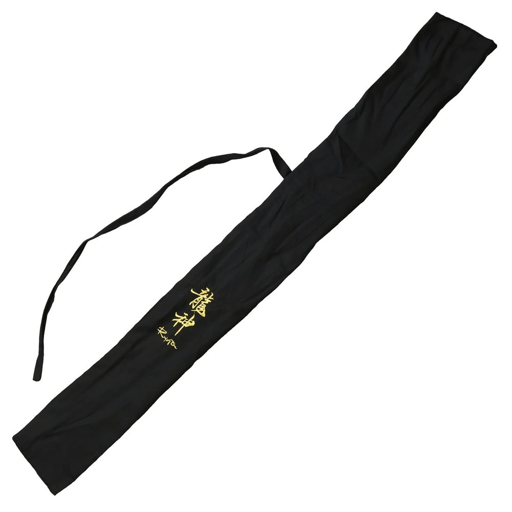Munetoshi 56 Ryujin Brocade Cotton Sword Bag Katana Samurai Sword Black with Gold Logo