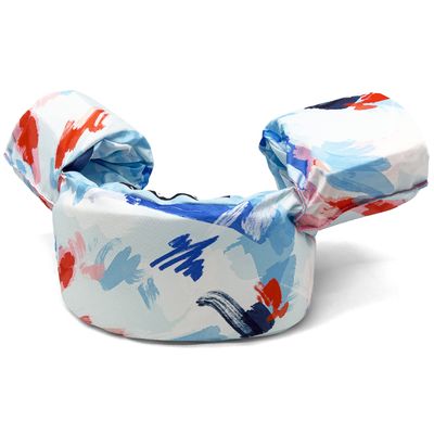 TaktZeit Toddler Swim Vest Kids Floaties for Pool 30-50 lbs Kids Arm Floaties Swimming Aids (Blue Ink)