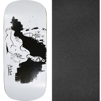 Pizza Skateboards Pablo Pizza Skateboard Deck - 8.25" x 32" with Black Magic Black Griptape - Bundle of 2 Items
