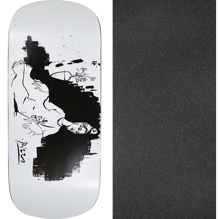 Pizza Skateboards Pablo Pizza Skateboard Deck - 8.25" x 32" with Black Magic Black Griptape - Bundle of 2 Items