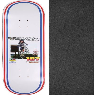 Pizza Skateboards Zach "Ducky" Kovacs BMXER Skateboard Deck - 8.25" x 32" with Black Magic Black Griptape - Bundle of 2 items