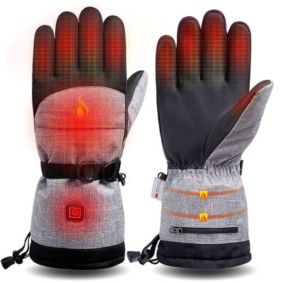 Rechargeable Heated Gloves for Men Women - Electric Heated Skiing Gloves Heated Mittens Gloves Hand Warmers Outdoor Skiing Fishing Motorcycle Hunting (B03)