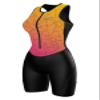 Sparx Women Triathlon Suit Tri Short Racing Cycling Swim Run (Small, Triangles) view 1