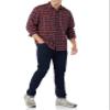 Amazon Essentials Men's Long-Sleeve Flannel Shirt, Dark Red Plaid, Small view 4