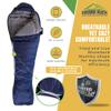 SIERRA RUCK Lightweight Sleeping Bag | 4 Season Camping, Hiking and Backpacking | Waterproof 3M Thinsulate | 400TC 20D Nylon | Blue Large view 2