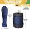 SIERRA RUCK Lightweight Sleeping Bag | 4 Season Camping, Hiking and Backpacking | Waterproof 3M Thinsulate | 400TC 20D Nylon | Blue Large view 4
