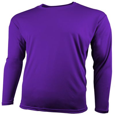 Epic Youth Cooling Performance Long Sleeve Crew T-Shirts (18- Colors Available) Purple S