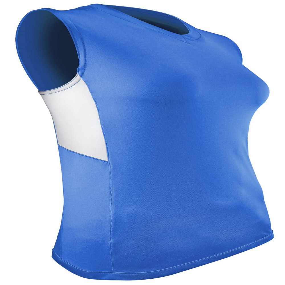 Epic Girl's Line Drive Sleeveless Softball Jersey for Blue/White S