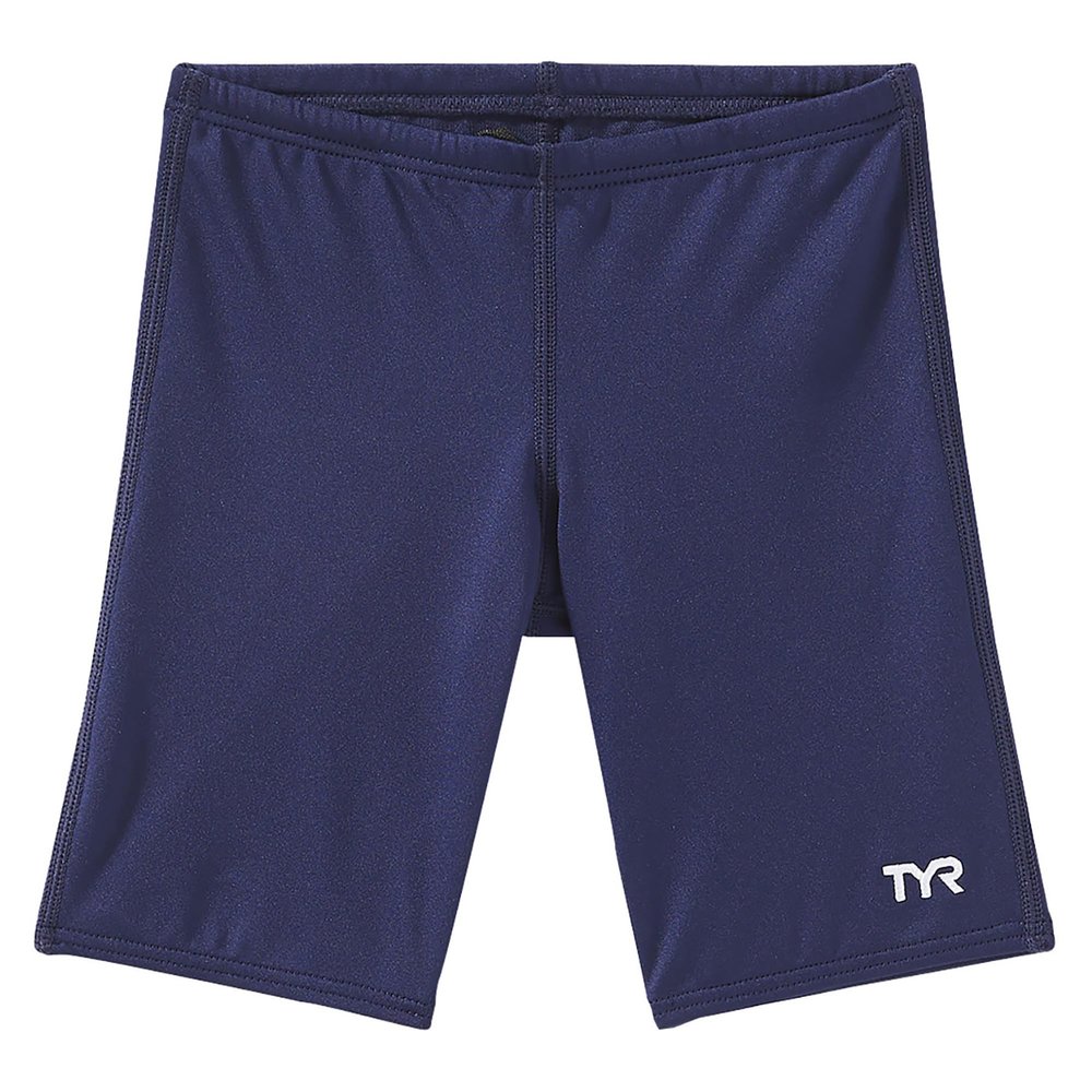 TYR Durafast Elite Boys' Swim Jammers - Youth Swim Suit for Training and Recreation - Designed for Comfortable, Long-Lasting Durability - Navy, Small