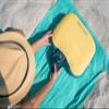 Ballast Beach Pillow  Comfy, Durable & Compact, Stays Put on Windy Beaches with Patented Sand Pouch, Inflatable Pillow for Beaches, Pools, Camping, Festivals and Travel (Sunshine Yellow) view 4