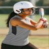 Epic Girl's Line Drive Sleeveless Softball Jersey for Grey/Black S view 2