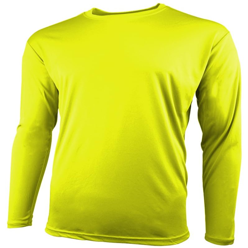 Epic Youth Cooling Performance Long Sleeve Crew T-Shirts (18- Colors Available) Yellow L