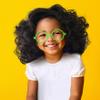 Pack of 6, Children Kids Nerd Fake Glasses No Lens Small Frame Round Eyeglasses Costume Pretend Play (Age 3-10) (Green) view 2