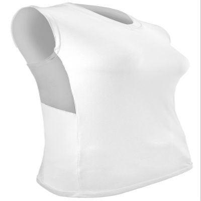 Epic Girl's Line Drive Sleeveless Softball Jersey for White/Grey M