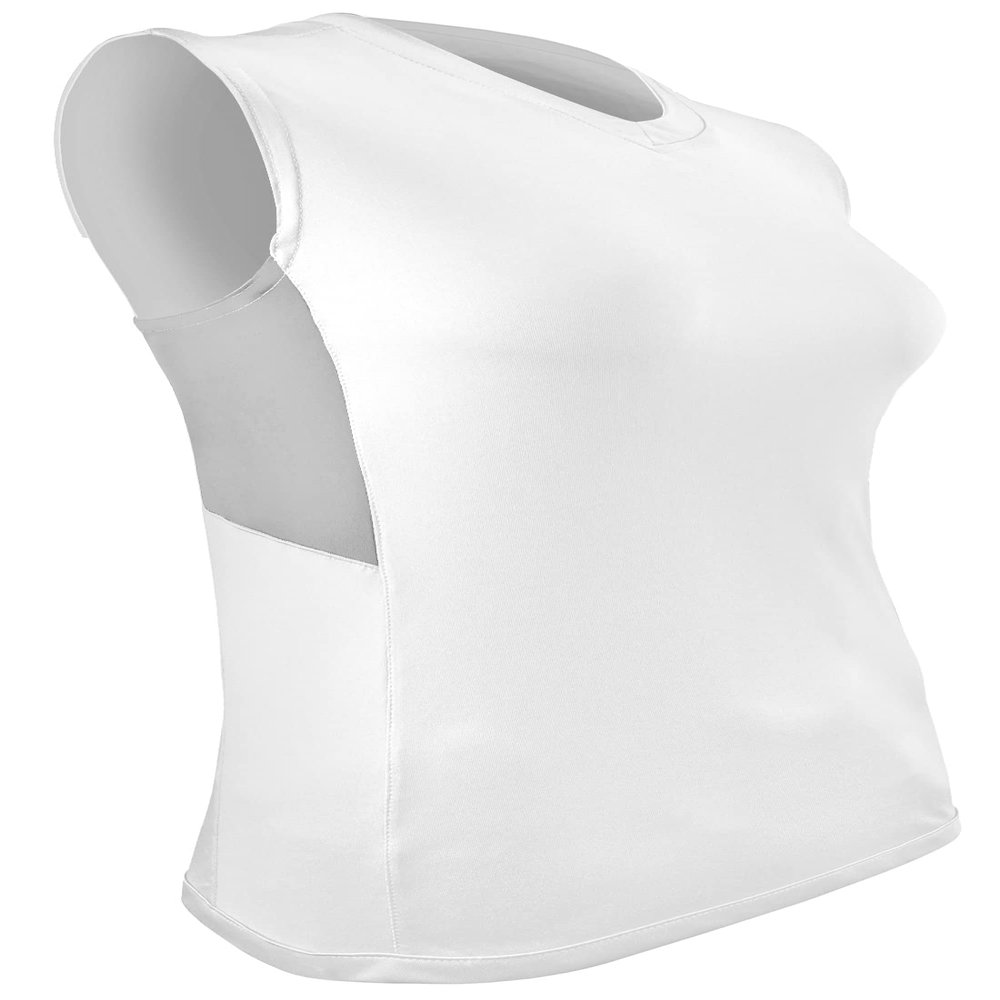 Epic Girl's Line Drive Sleeveless Softball Jersey for White/Grey M
