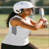 Epic Girl's Line Drive Sleeveless Softball Jersey for White/Grey M view 2