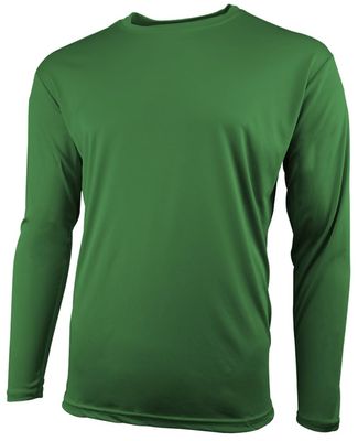 Epic Youth Cooling Performance Long Sleeve Crew T-Shirts (18- Colors Available) Green L