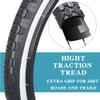 2 Pack Beach Cruiser Bike Tire 26" x 2.125" Folding Bicycle Replacement Tires-Black/White Side Wall (Pair White Wall) view 4