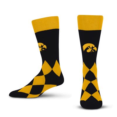 For Bare Feet Unisex NCAA Iowa Hawkeyes Big Diamond Team Color Socks OSFM