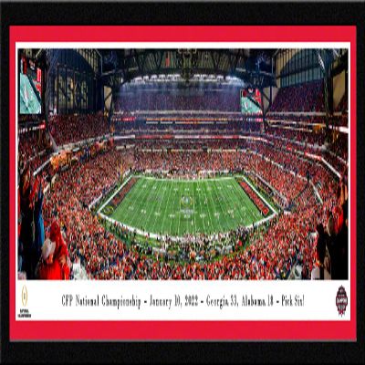 Georgia Bulldogs, 2021 National Champions, Pick Six - 42x15.5-inch Single Mat, Select Framed Picture by Blakeway Panoramas