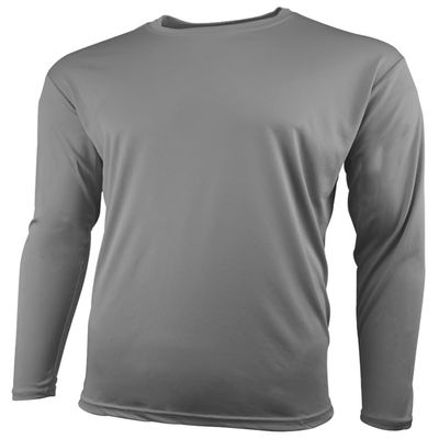 Epic Youth Cooling Performance Long Sleeve Crew T-Shirts (18- Colors Available) Grey S