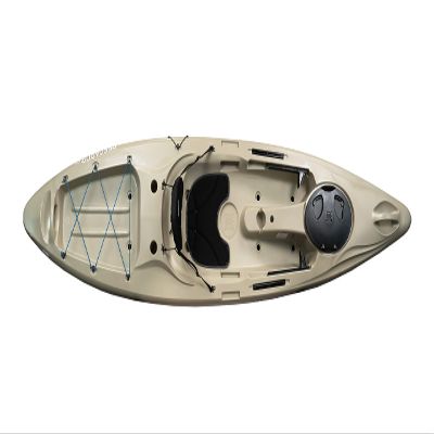 Perception Kayaks Pescador 12 | Sit on Top Fishing Kayak with Front Storage Well | Large Rear Storage and Dual Rod Holders | 12' | Fossil Tan