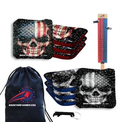 CornholeGamesUSA Pro Cornhole Bags Set of 8 Regulation - Professional Cornhole Bags for Tournament Play, Slick n Stick Bean Bags for Cornhole, Corn Hole Bags Regulation Set of 8- Made in USA