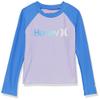 Hurley girls Long Sleeve Rash Guard Shirt, Purple Pulse, Medium US view 1