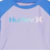 Hurley girls Long Sleeve Rash Guard Shirt, Purple Pulse, Medium US view 2