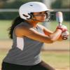Epic Girl's Line Drive Sleeveless Softball Jersey for Grey/White M view 2