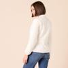 Amazon Essentials Women's Waist Padded Bomber Jacket, Ivory, Small view 3