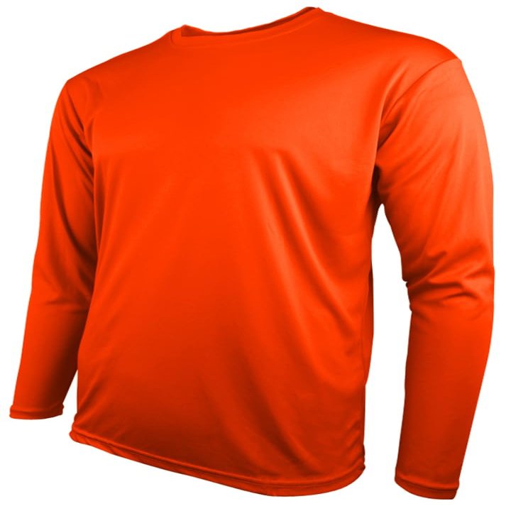 Epic Youth Cooling Performance Long Sleeve Crew T-Shirts (18- Colors Available) Orange S