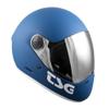 TSG - Pass Pro Full-face Helmet w/Two Visors | Performance Helmet for Downhill Skateboarding, E-Skating, E-Onewheeling, Longboarding | Compact, Aerodynamic | Scratch Proof Visor, Matt Blue, XL view 1