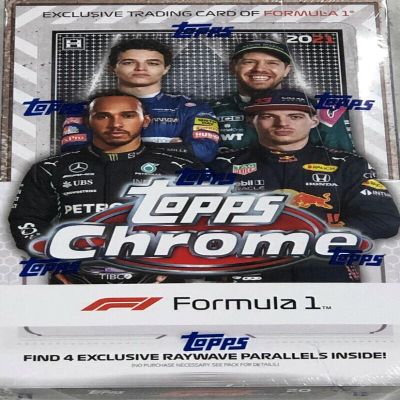 2021 Topps Formula 1 Chrome Racing Hobby Box (18 Packs/4 Cards: 7 Refractors)