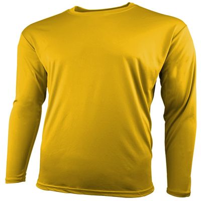 Epic Youth Cooling Performance Long Sleeve Crew T-Shirts (18- Colors Available) Yellow S